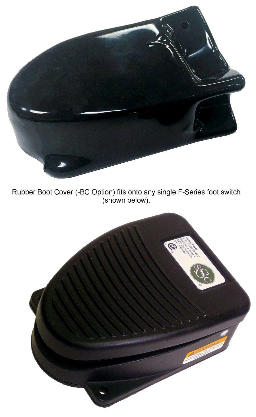 -BC Rubber Boot Cover (F-Series) SSC Controls Foot Switch