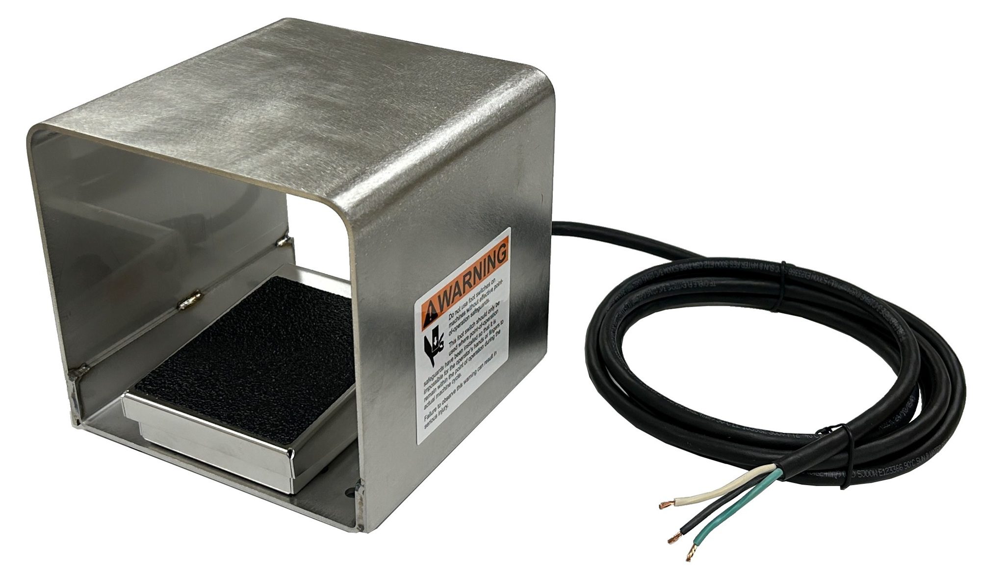 S300W-0502-G (Image showing the guard option) - Foot Switch with Stainless Steel Guard