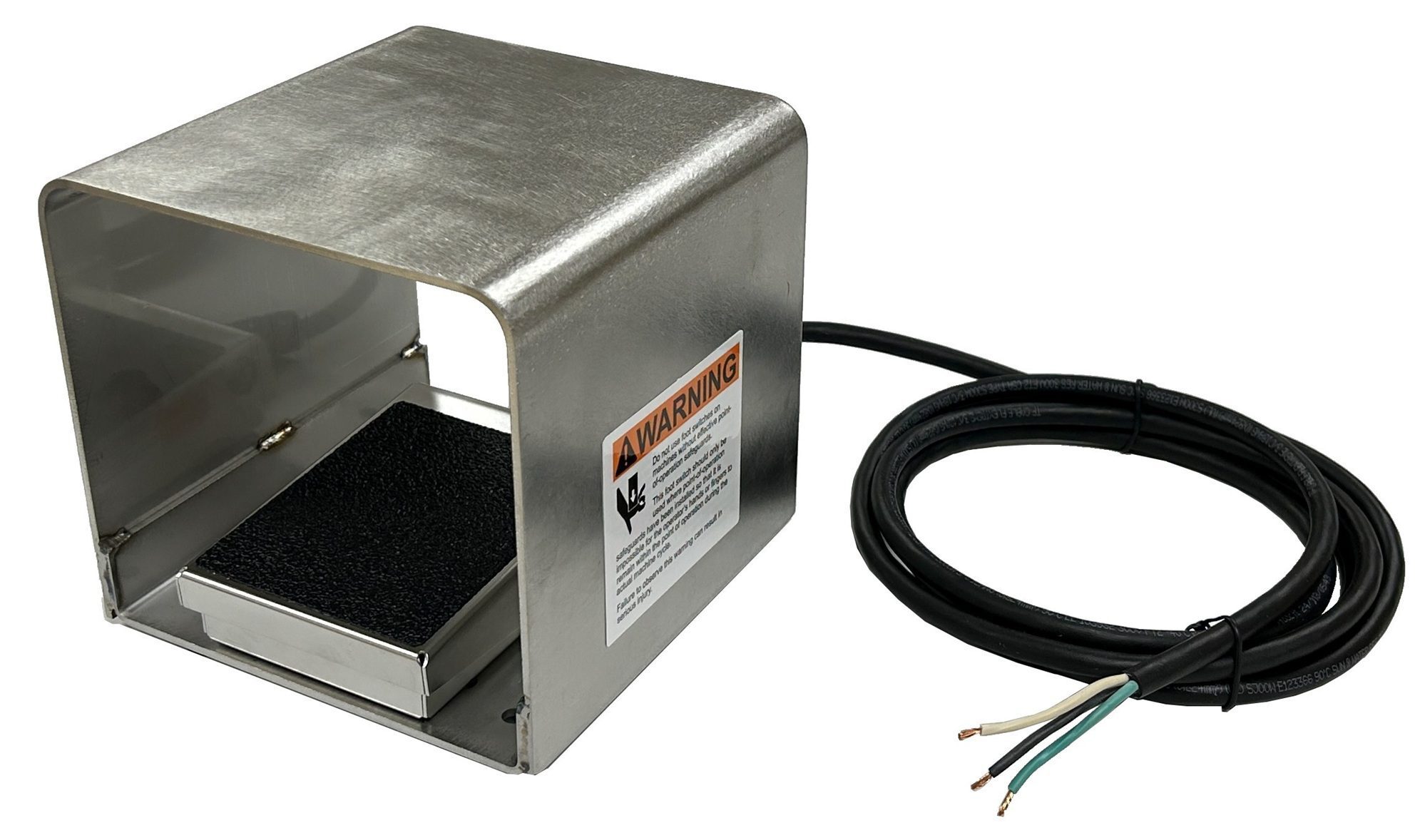 S300W-0502-G (Image showing the guard option) - Foot Switch with Stainless Steel Guard
